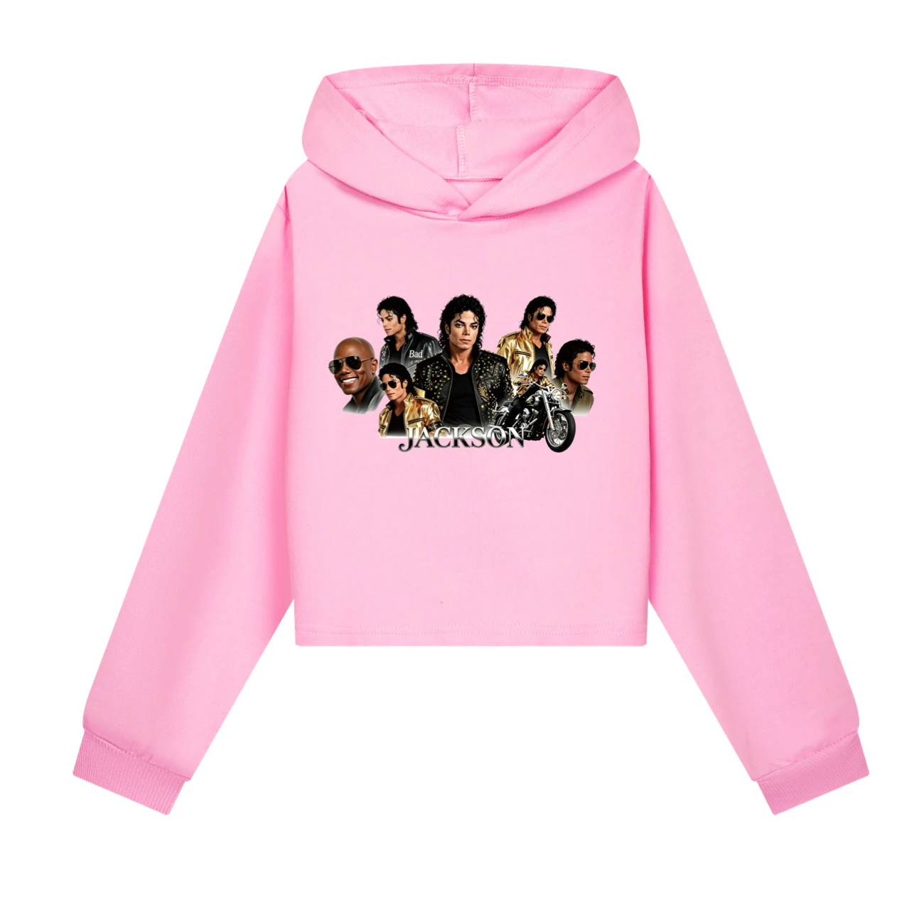 Girls’ Cropped Hoodie Set — 5829 Edition, Style 07 · Pink
