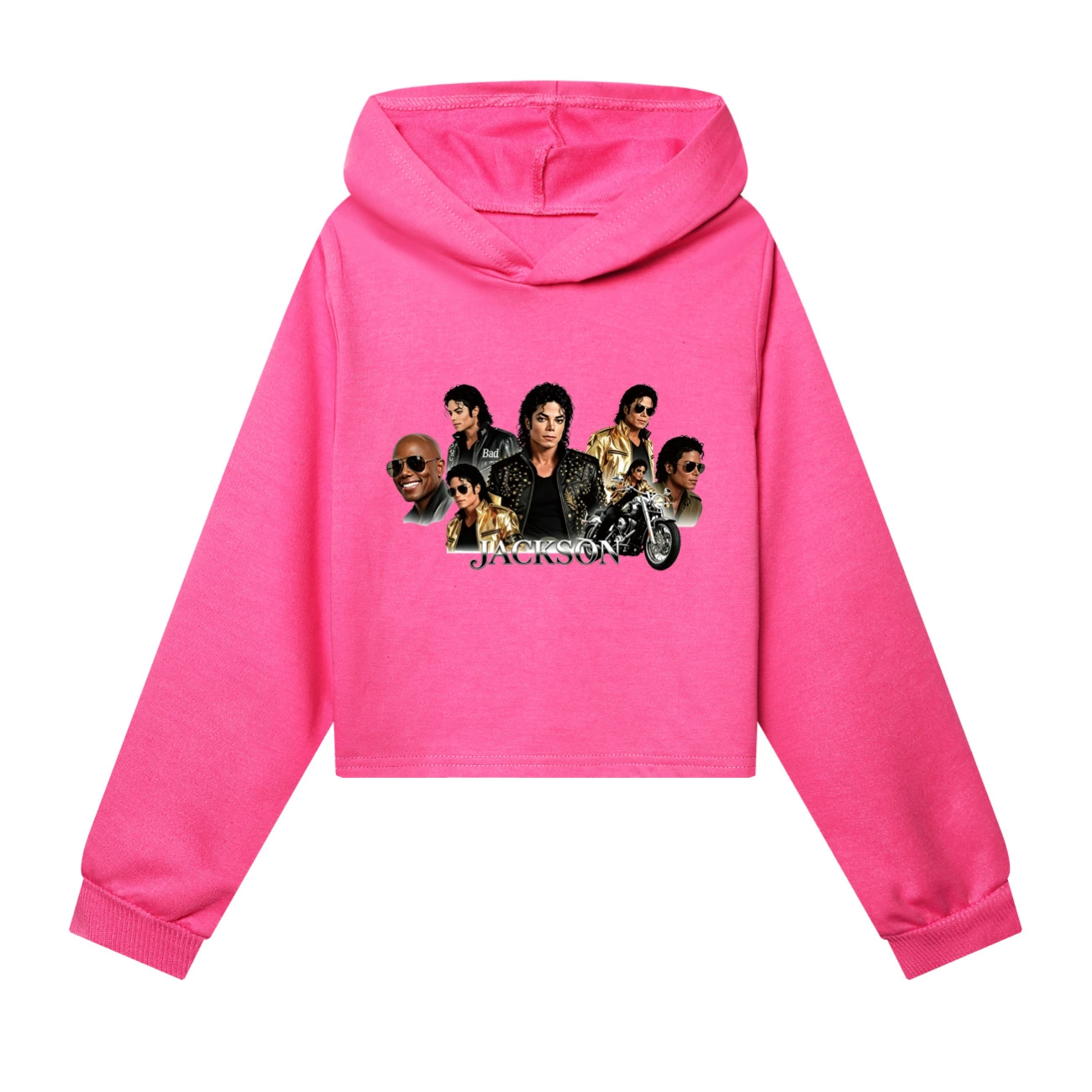 Girls’ Cropped Hoodie Set — 5829 Edition, Style 09 · Rose