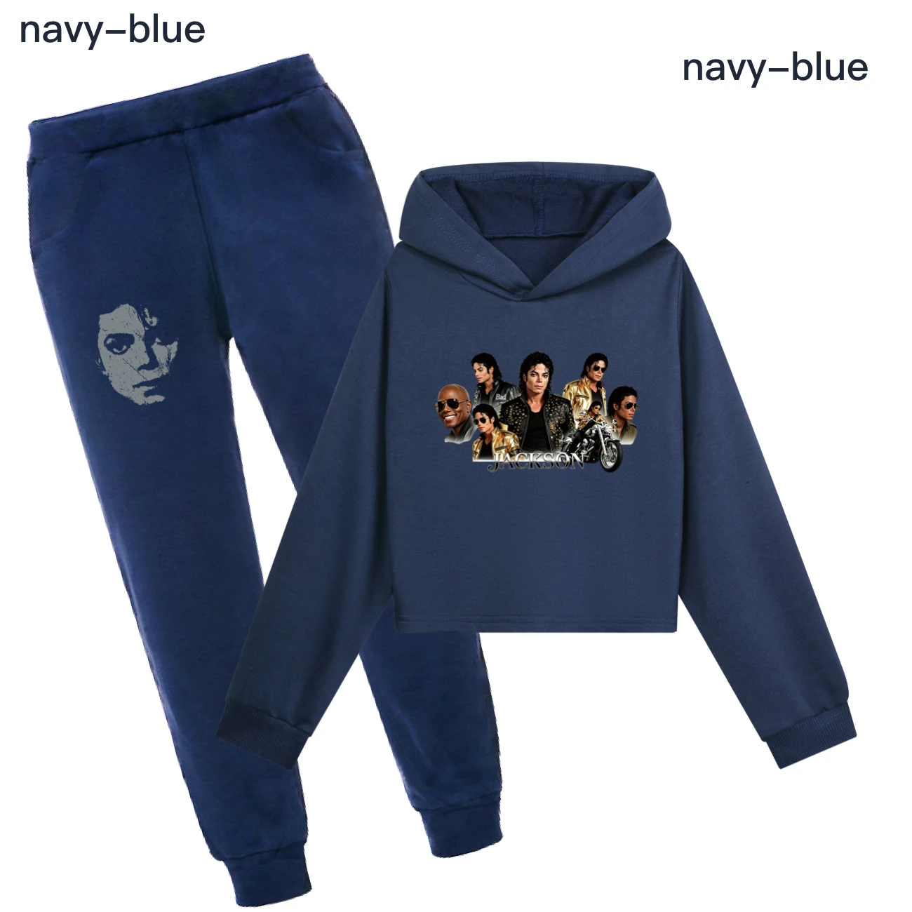 Girls’ Cropped Hoodie Set — 5829 Edition, Style 12 · Set · Royal Blue