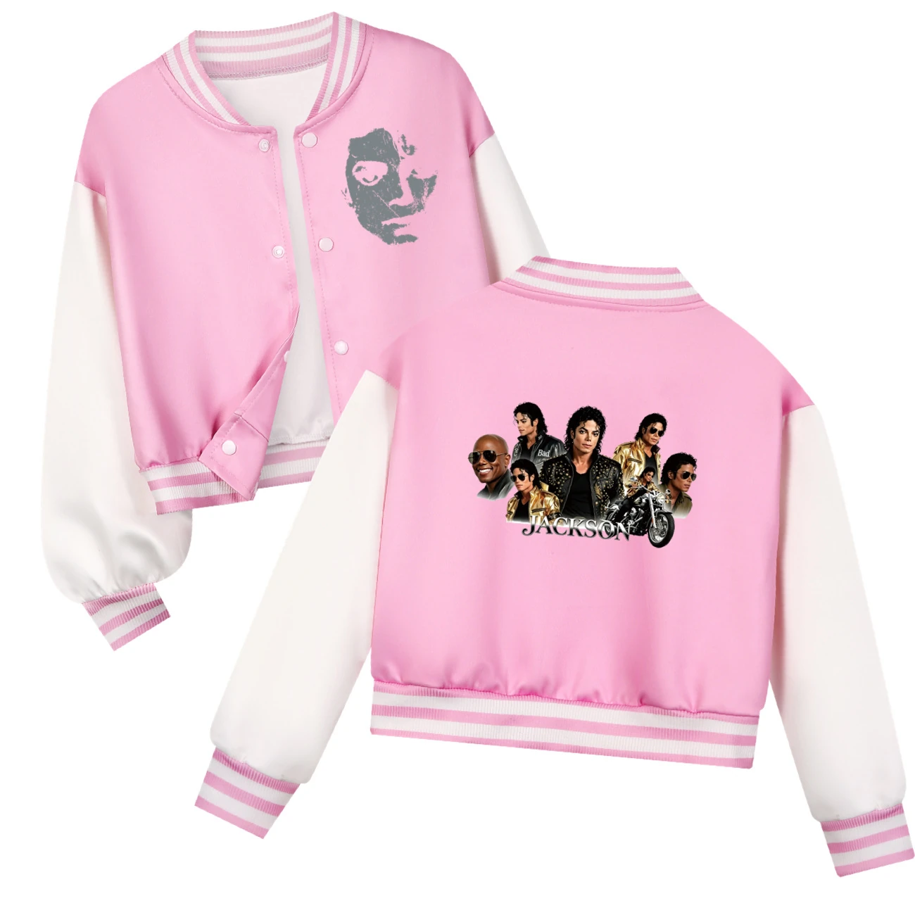 Kids’ Varsity Jacket & Jogger Set — 5829 Edition, Style 06 · Pink