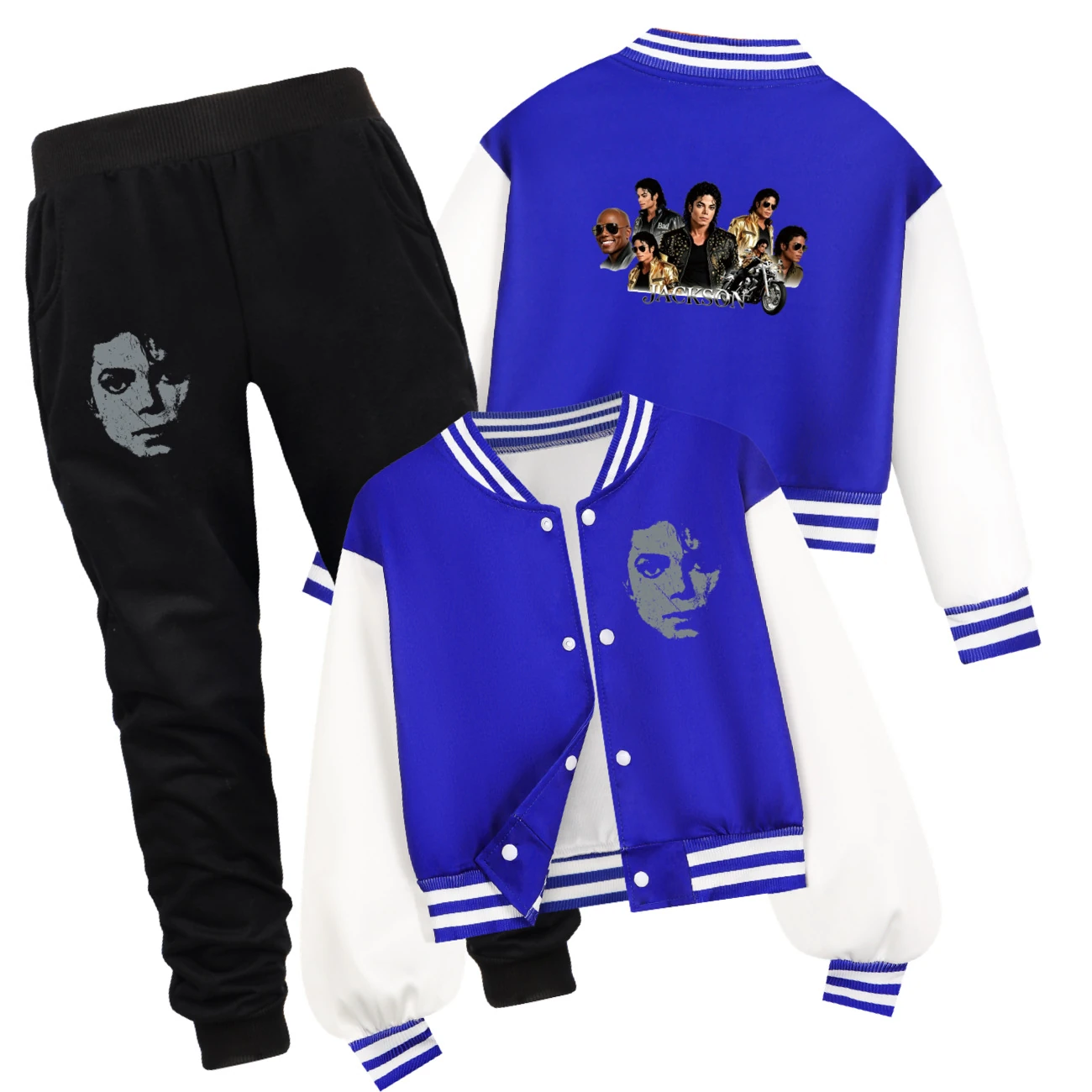 Kids’ Varsity Jacket & Jogger Set — 5829 Edition, Style 07 · Set · Blue