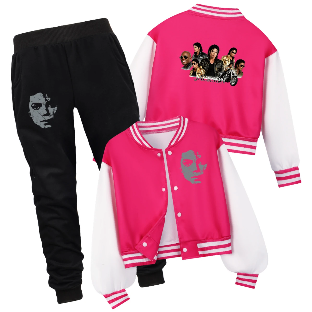 Kids’ Varsity Jacket & Jogger Set — 5829 Edition, Style 11 · Set · Rose