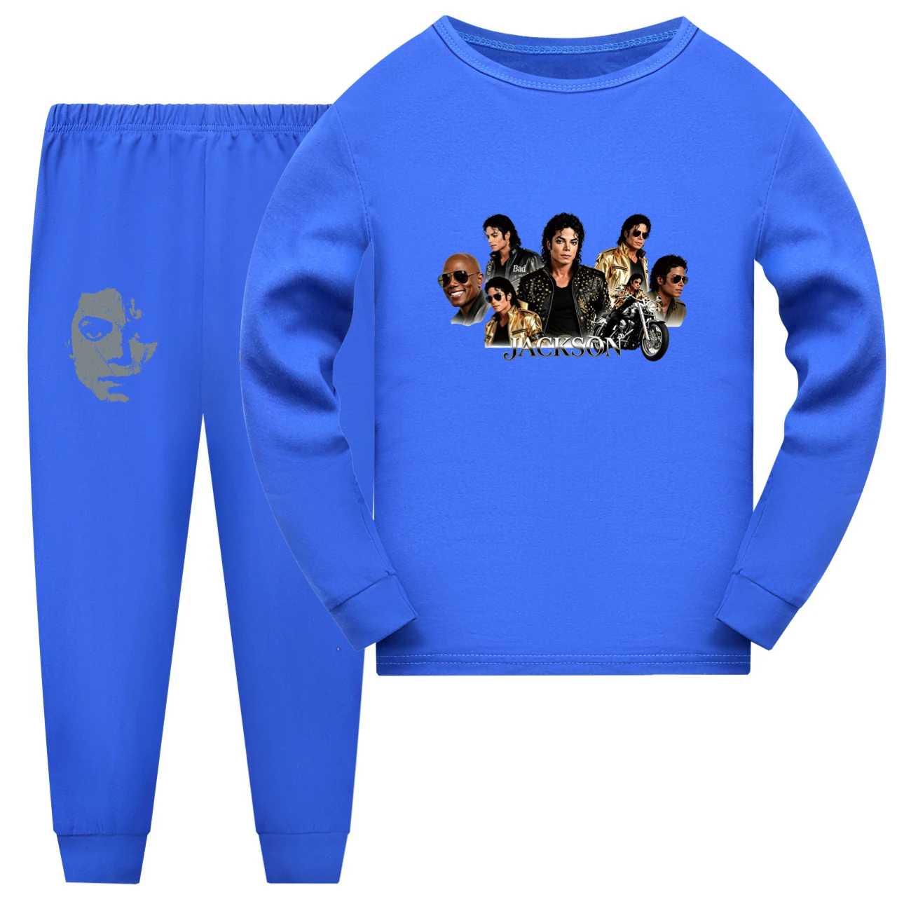 Family Lounge Set — 5829 Edition, Style 12 · Long Sleeve · Blue