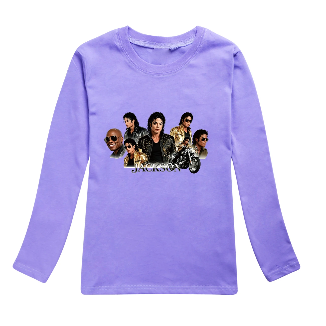 Kids’ Long-Sleeve Tee & Jogger Set — 5829 Edition, Style 06 · Purple
