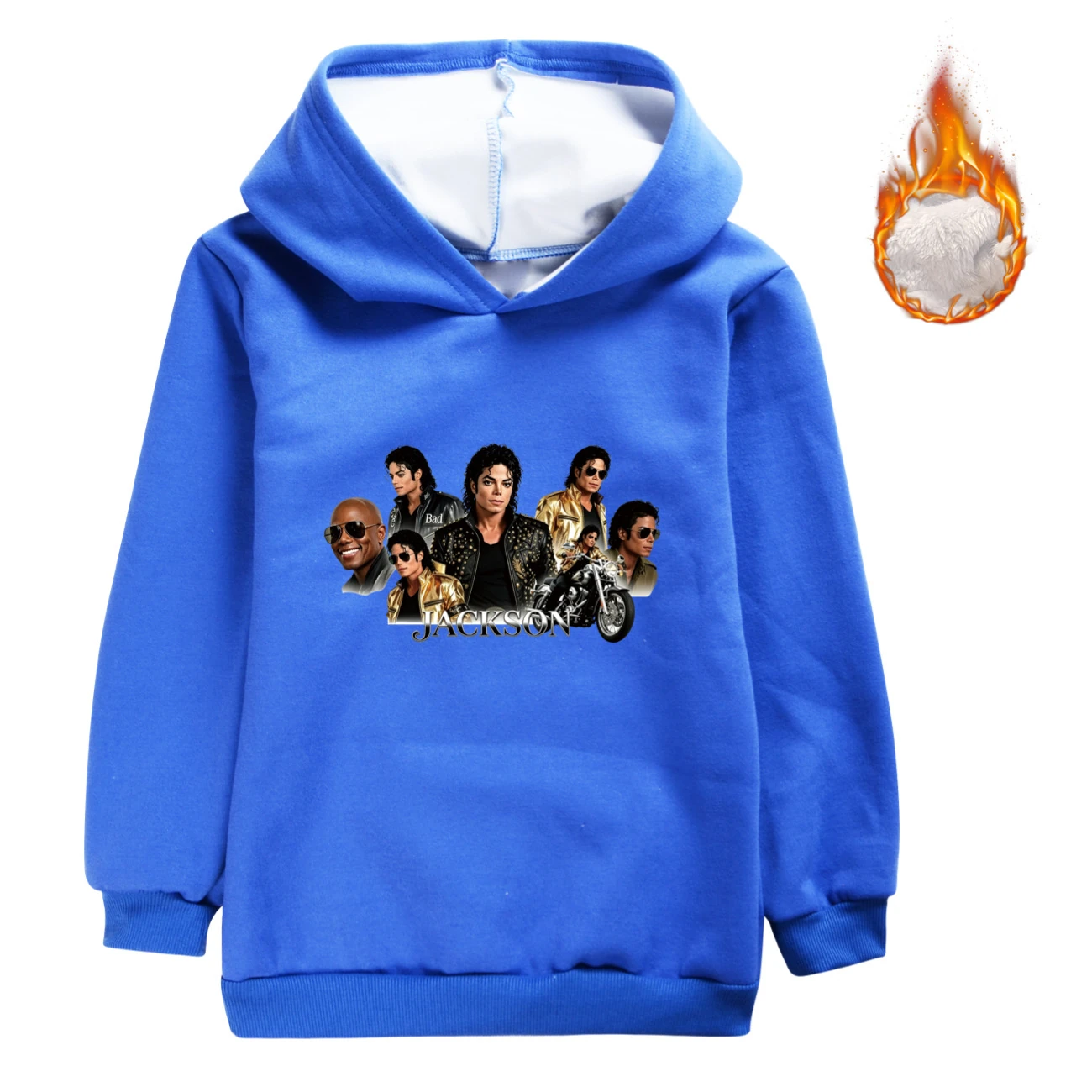 Kids’ Warm-Lined Zip Hoodie — 5829 Edition, Style 09 · Deep Blue