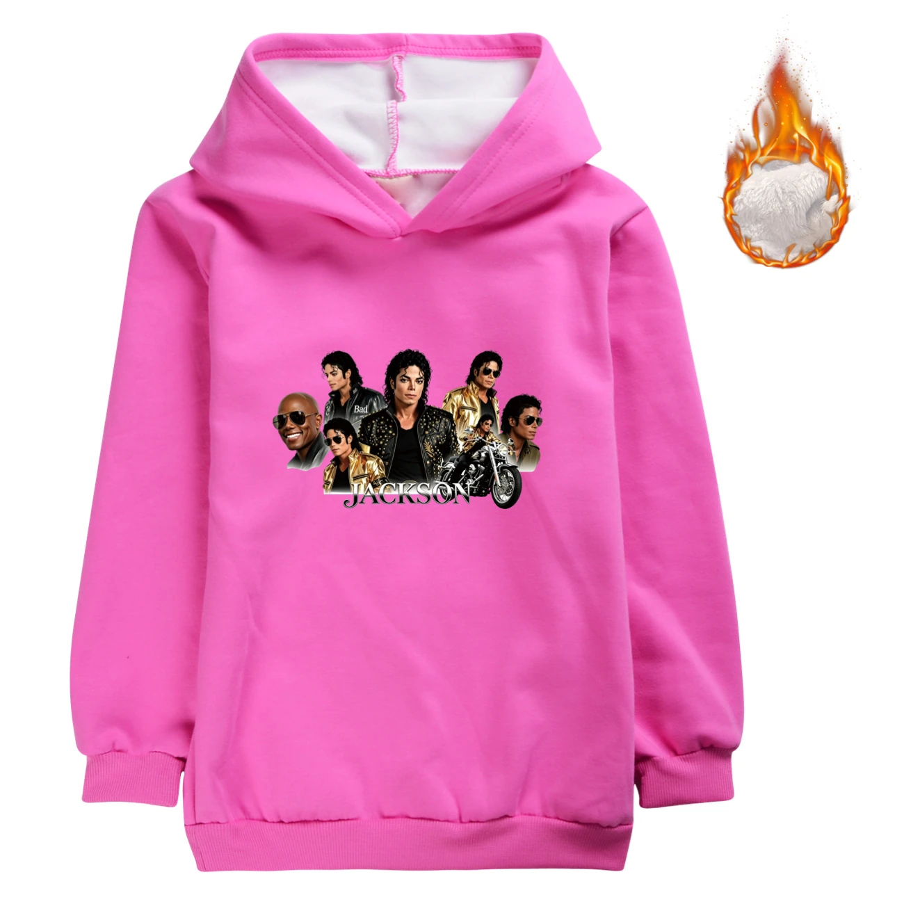 Kids’ Warm-Lined Zip Hoodie — 5829 Edition, Style 11 · Rose