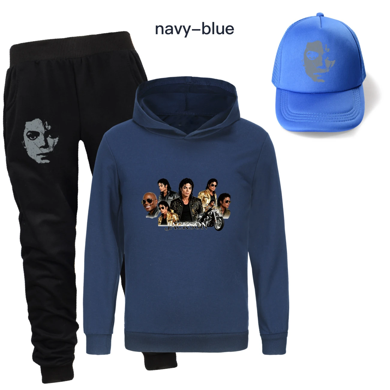Kids’ Hoodie, Jogger & Hat Set — 5829 Edition, Style 09 · Navy