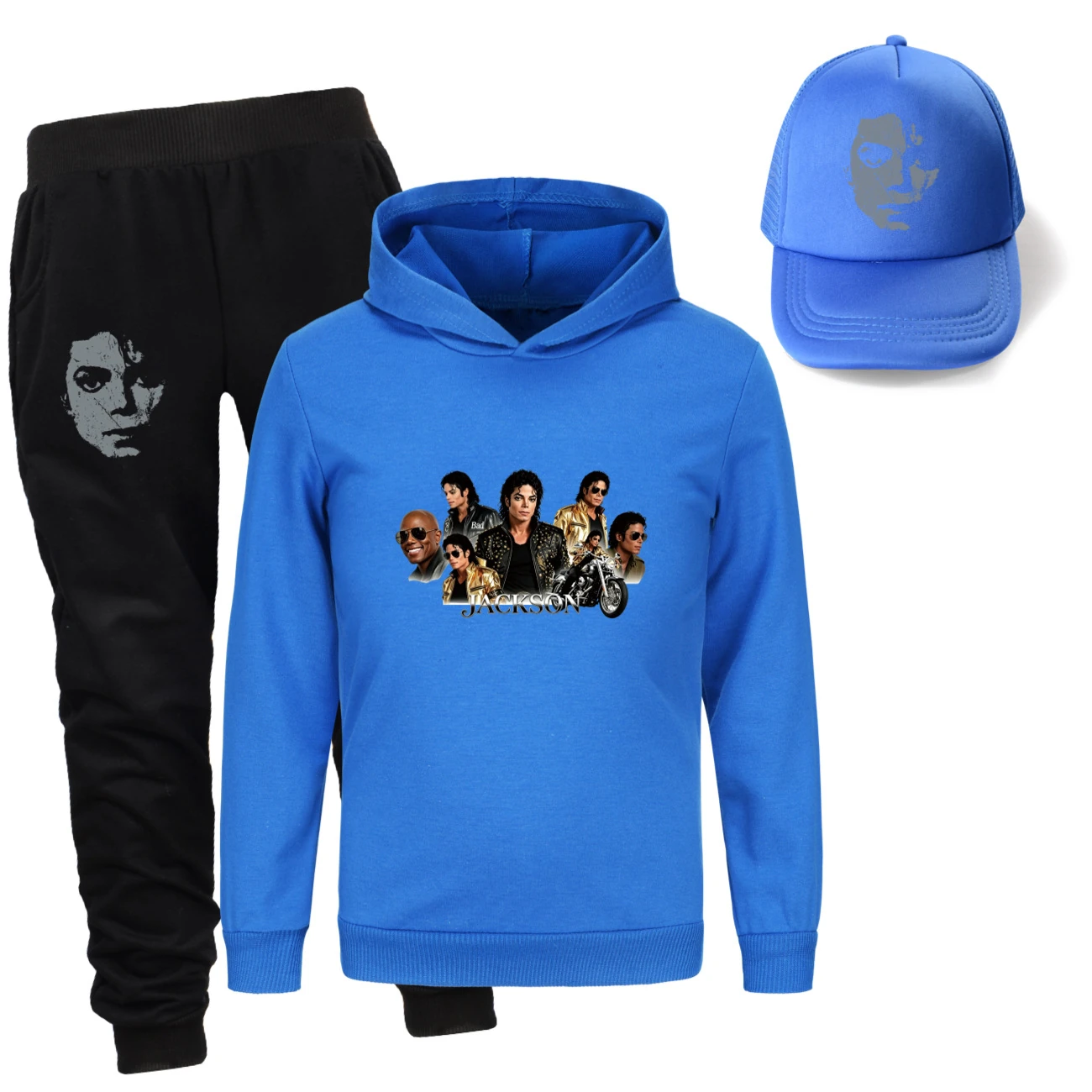 Kids’ Hoodie, Jogger & Hat Set — 5829 Edition, Style 10 · Deep Blue
