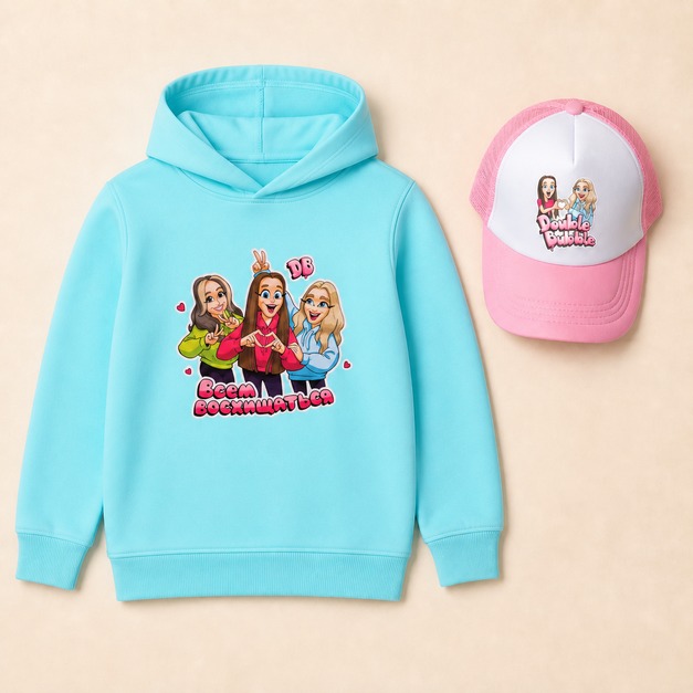 Double-Bubble Hoodie & Sun Hat Set product view